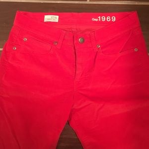 GAP Red Velvet Skinny Jeans