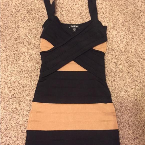 bebe bandage bodycon dress
