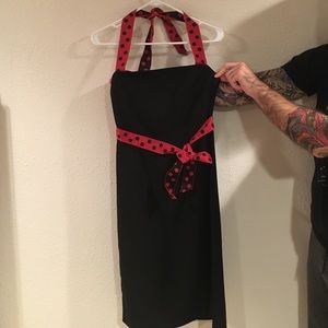 Trigger Finger Red Polka Dot Pencil Dress