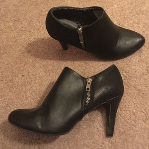 Black ankle booties.