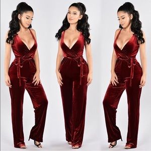 Fashion Nova Burgundy Romper!