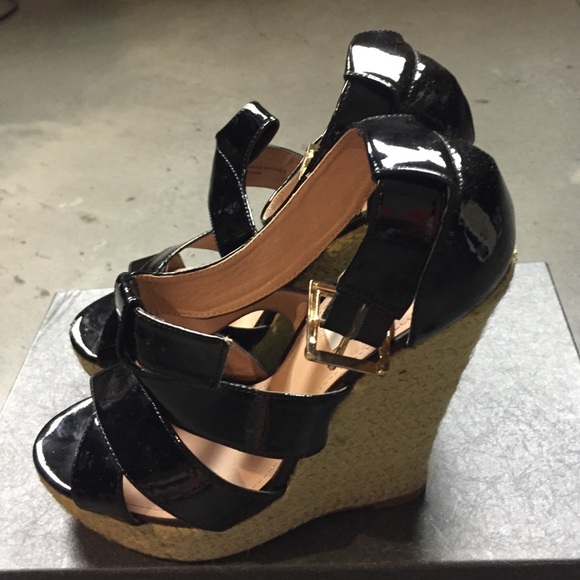 Steve Madden Patent Leather Wedges - Picture 2 of 3