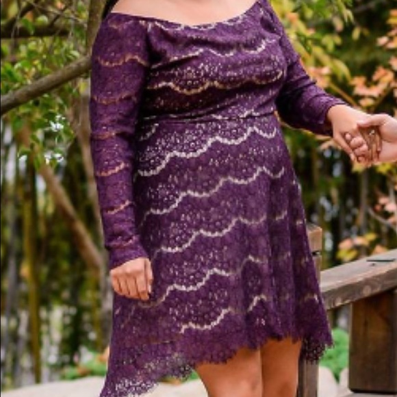 Purple lace dress