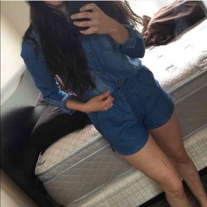 Denim romper