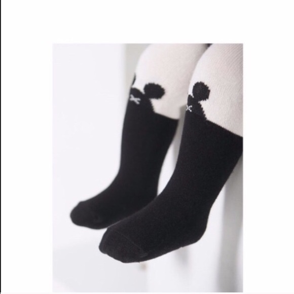 🎉2 pairs baby/kids tight socks/leggings🐼xMickey - Picture 4 of 4