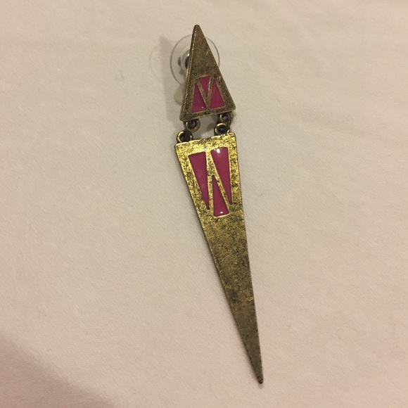 Dangle Triangle Stud Earrings - image 6