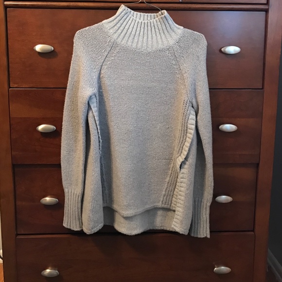 Grey mock turtle neck sweater