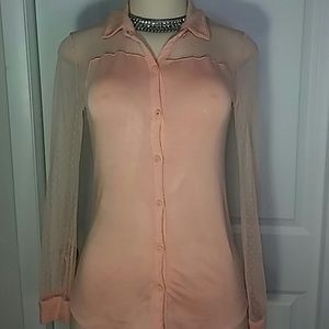 Princess Vera Wang Peach Blouse