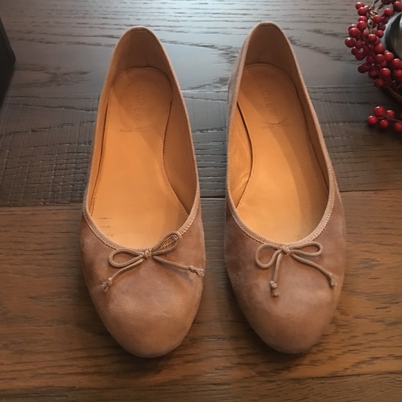 Kiki Suede Studded-Heel Ballet Flats