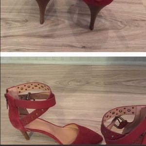 Joes Jeans Red Suede Heels