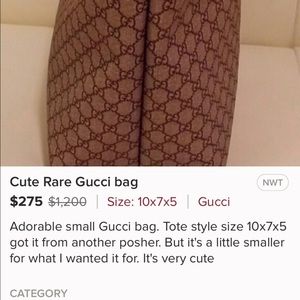 Rare Gucci bag. Small tote