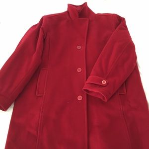 L.L. Bean red women's wool coat 2X