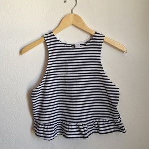 Striped crop top
