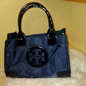 Tory Burch Nylon Navy Blue Bag