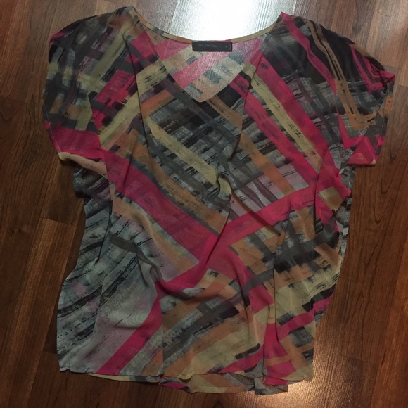 The Limited Tops - Flowy Tartan like Blouse