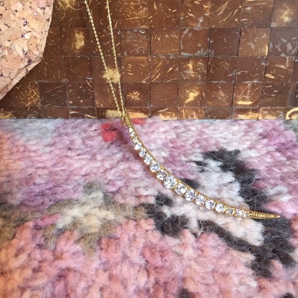 Anthro Moon Crescent Necklace - Picture 2 of 4