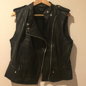 Theory leather vest