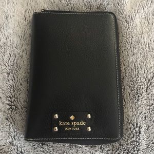 Kate Spade Black Wellesley Zip Around Planner