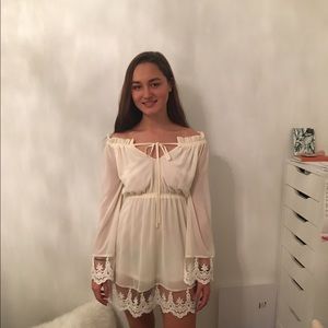 Sheer, white/cream Tobi dress