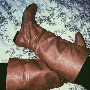 STEVE MADDEN BROWN LEATHER BOOTS -