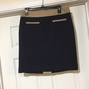 Navy and tan skirt