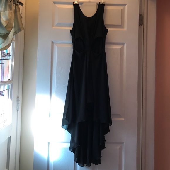 Black high low dress