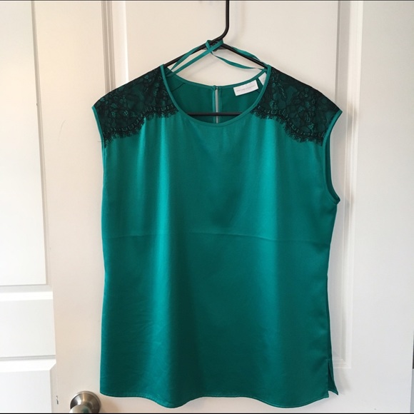 New York and Company- Lace Trimmed Top