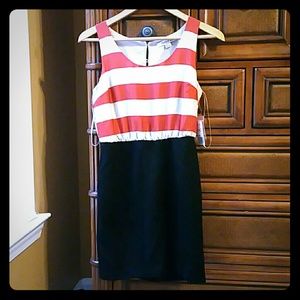 Forever 21 red & white two toned dress