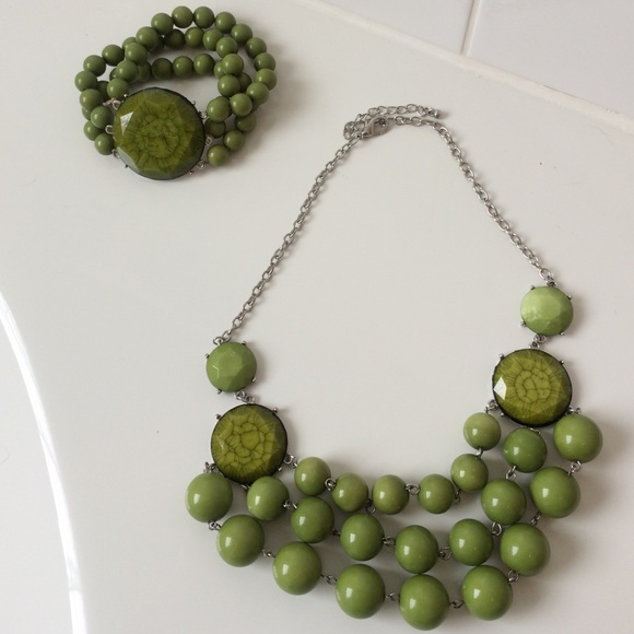 Matching necklace and bracelet