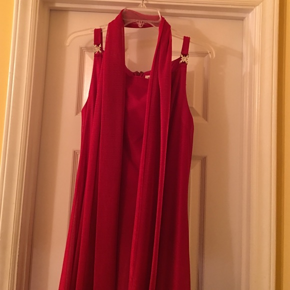 Betsy and Adam Red Evening Gown.
