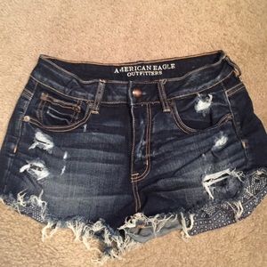 American Eagle Hi-Rise Festival Denim Shorts