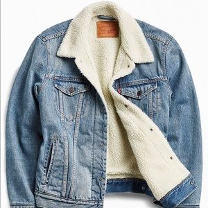 Levi's Denim Sherpa Trucker Jacket