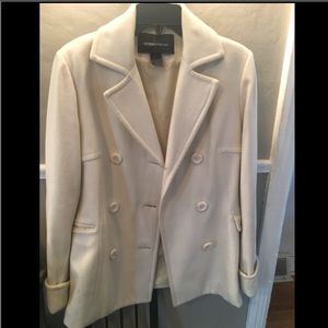 White Cream Short Peacoat