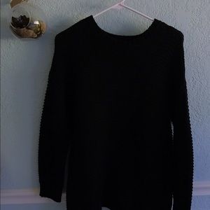 Black knit sweater