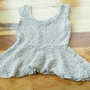 Festive peplum knit top