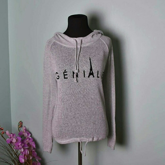 Tops - Grey Knitted Genial Eiffel Tower Sweater