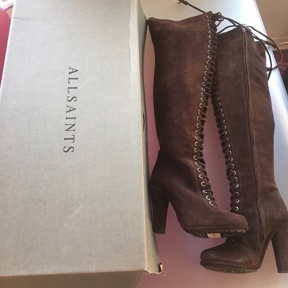 All Saints Shoes - RESERVED All Saints Suede Thigh-High Boot