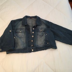 Crop jean jacket