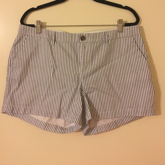 Old Navy Blue and White Striped Shorts