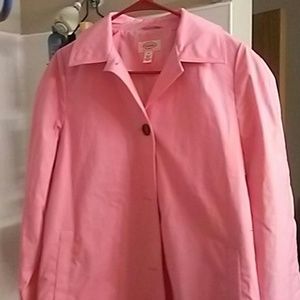 Pink Talbots water proof windbreaker