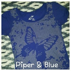 Blue sparkly tunic shirt dress