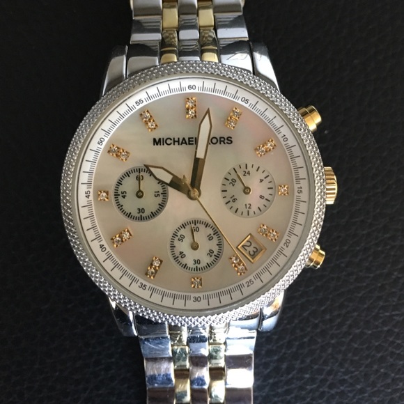 Michael Kors Two Tone Gold & Silver Watch