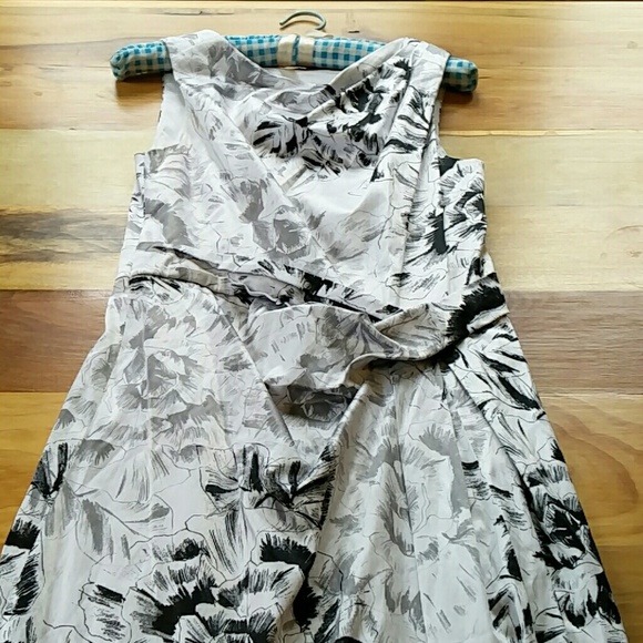Black and white floral dress