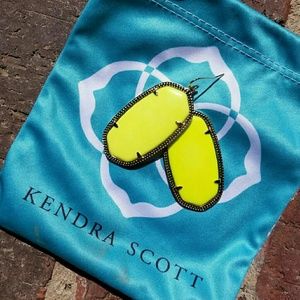 Neon yellow Kendra Scott Danielle earrings