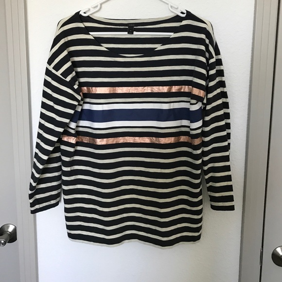 3/4 Sleeved J.Crew Striped Top