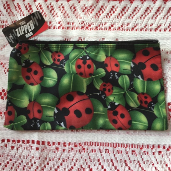 Pretty Makeup Bag covered with Beautiful Red 🐞