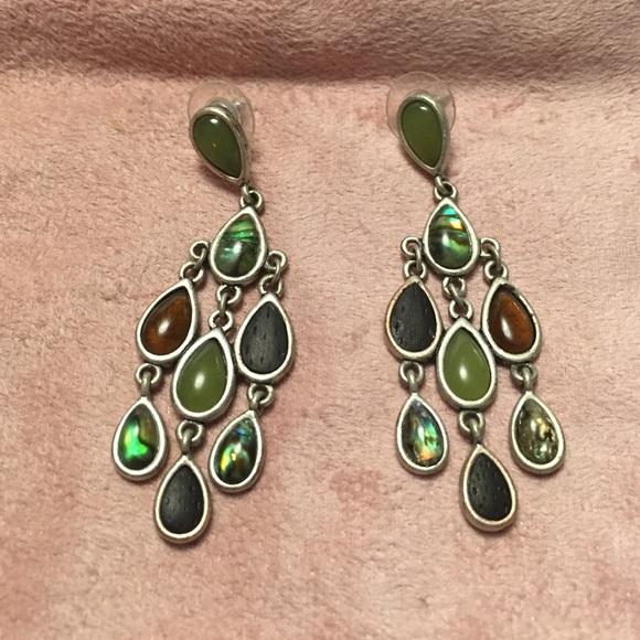 Earrings chandelier style. Pierced.