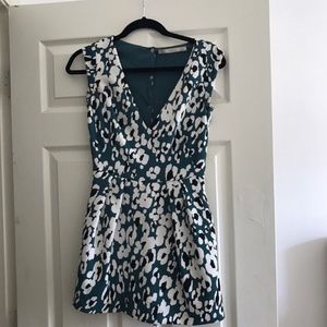 ZARA trafaluc jade green romper XS