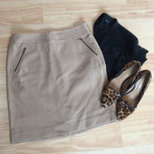 LOFT Camel Pencil Skirt
