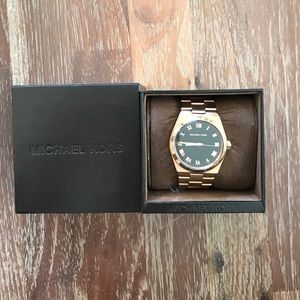 Michael Kors Rose Gold Black Watch MK5937